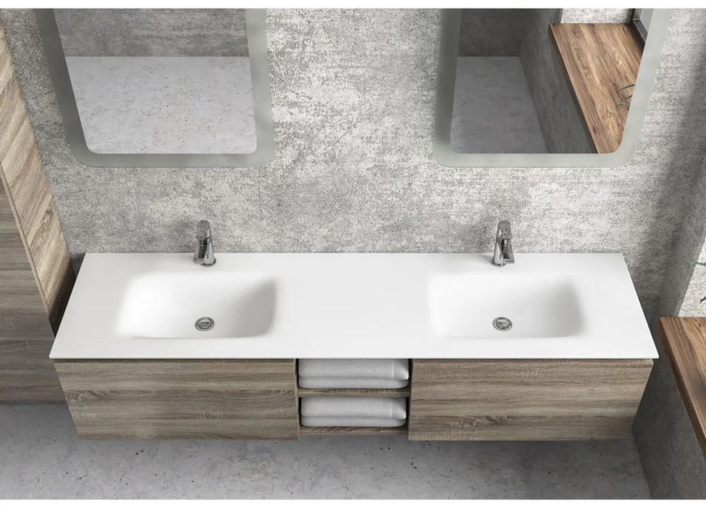 KARAG  SPACE SOLID Νιπτήρας επίπλου διπλός SPACE 175v2 KARAG 175x46x16cm KARAG-5206836026237