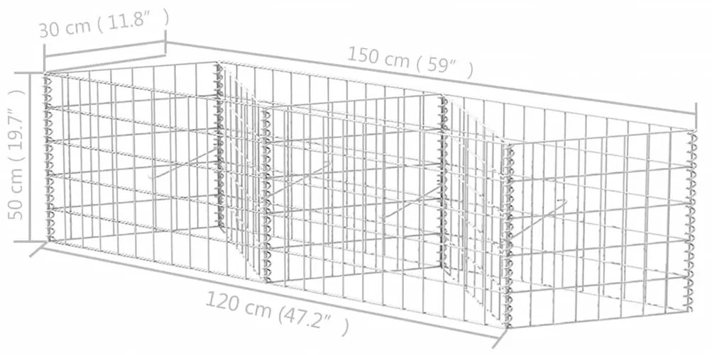 ΣΥΡΜΑΤΟΚΙΒΩΤΙΟ 120 X 30 X 50 ΕΚ. ΑΠΟ ΓΑΛΒΑΝΙΣΜΕΝΟ ΧΑΛΥΒΑ 142540