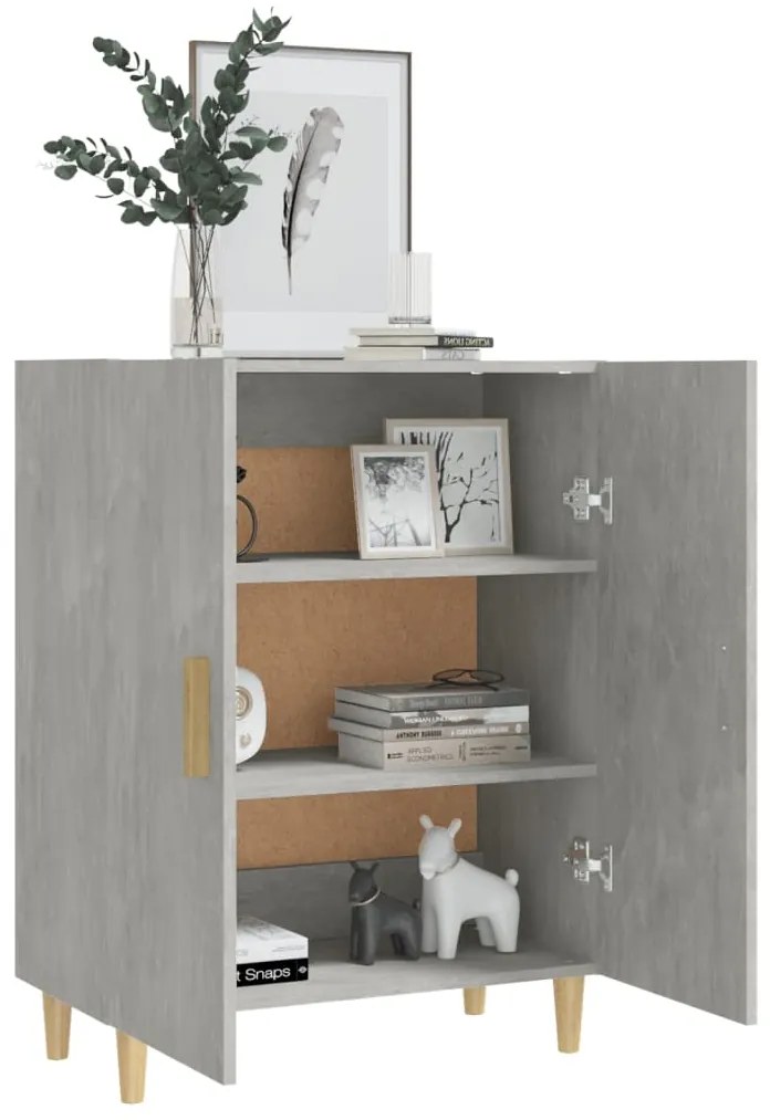 vidaXL Ντουλάπι Γκρι Σκυροδέματος 70 x 34 x 90 εκ. Επεξεργασμένο Ξύλο