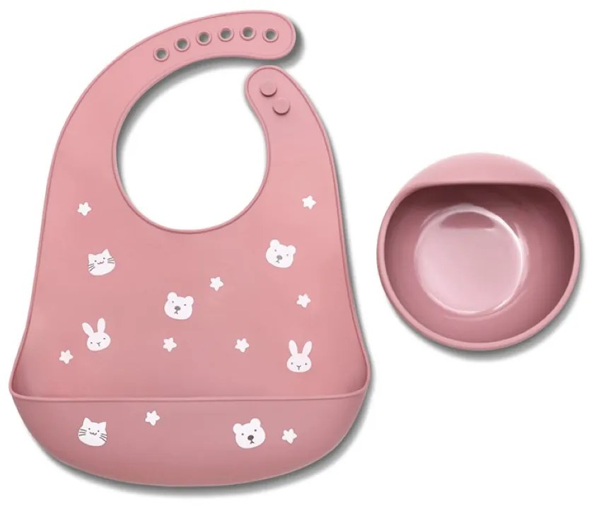 LORELLI ΣΕΤ ΦΑΓΗΤΟΥ 2 ΤΕΜΑΧΙΩΝ ΑΠΟ ΣΙΛΙΚΟΝΗ NATURAL DEEP PINK 10230710002