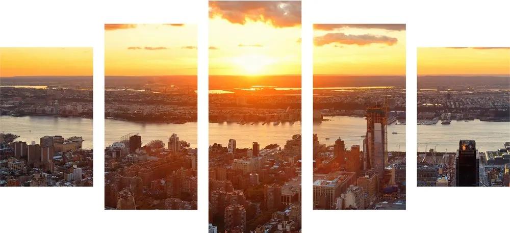 Εικόνα 5 μερών ενός όμορφου αστικό τοπίου της Νέας Υόρκης - 200x100