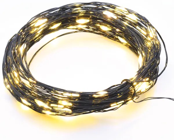 Λαμπάκια Σειρά 100 LED Θερμό Φως Μαύρο Καλώδιο Χάλκινο 8 Προγράμματα IP44 10μ και 3μ 1,8W X01100142 ACA-X01100142-Μαύρο X01100142