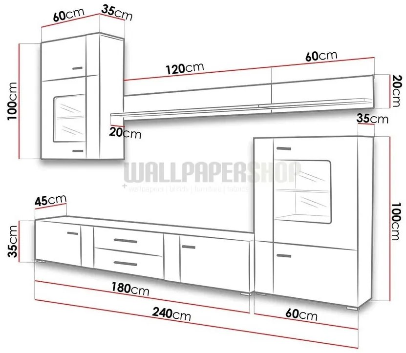 Fuse Σύνθεση Καφέ 240x195x45