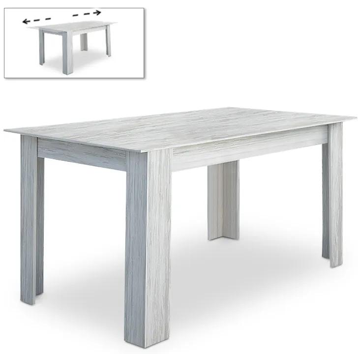 Τραπέζι Arturo Megapap μελαμίνης επεκτεινόμενο χρώμα λευκό γκρι 138/178x80x74εκ. - 0204639