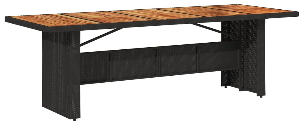 vidaXL σετ κήπου 9 τεμαχίων από μαύρο πολυ rattan