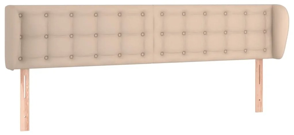 Κεφαλάρι με Πτερύγια Καπουτσίνο 163x23x78/88εκ. Συνθετικό Δέρμα - Καφέ