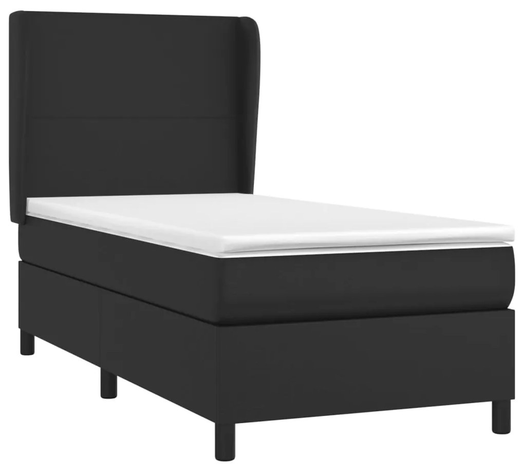 ΚΡΕΒΑΤΙ BOXSPRING ΜΕ ΣΤΡΩΜΑ ΜΑΥΡΟ 90X190ΕΚ. ΑΠΟ ΣΥΝΘΕΤΙΚΟ ΔΕΡΜΑ 3128883