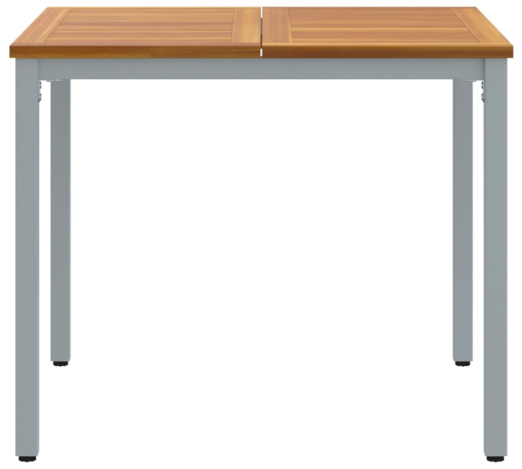 vidaXL Υπαίθρια Τραπέζια Φυσικό και γκρι 90 x 90 x 75 cm