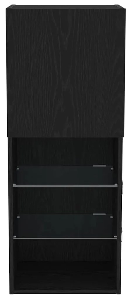 vidaXL Ντουλάπι TV Μαύρη Οξυά 40.5 x 30 x 102 εκ. Επεξεργασμένο ξύλο