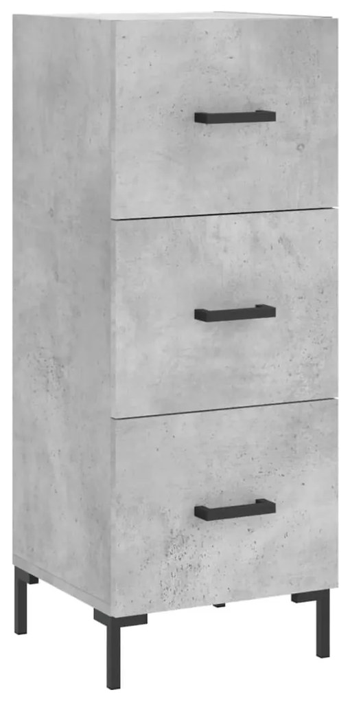 vidaXL Ντουλάπι Γκρι Σκυροδέματος 34,5x34x90 εκ. Επεξεργασμένο Ξύλο