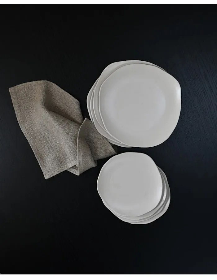 Πιάτα Native Dinner Set Of 8 Κεραμικό Άσπρο Birch L20/ W20/ H2 cm,  L25/ W25/ H2,5 CM 101 COPENHAGEN