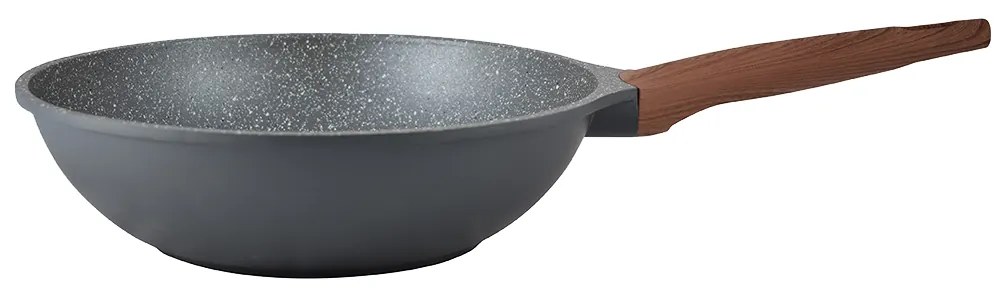Τηγάνι Wok 01-1223 Stone 28Cm Χυτό Αλουμίνιο Anthracite Estia 28cm Aluminium
