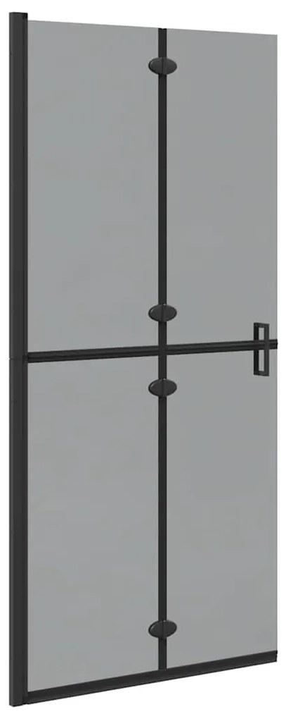 vidaXL Τοίχος Walk-In Ντους Μαύρο 90 x 6.5 x 190 εκ.