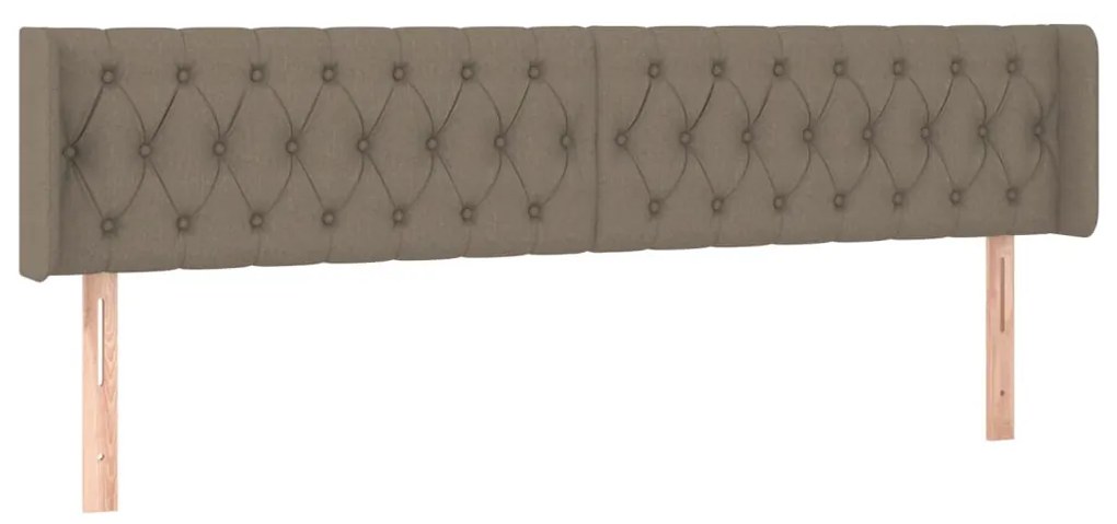 vidaXL Κεφαλάρι Κρεβατιού LED Taupe 183x16x78/88 εκ. Υφασμάτινο