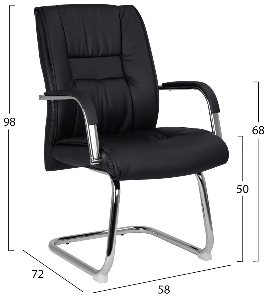 Καρέκλα Querida Μαύρο 58x72x98Υ εκ. 2αδα