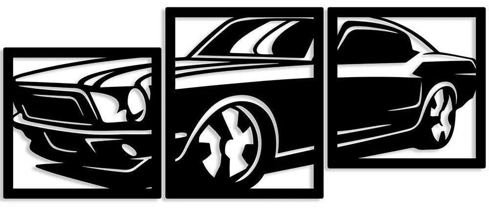 Διακοσμητικό Τοίχου Must Trio (Σετ 3Τμχ) 565TNL1230 37/47/40x40cm Black Aberto Design Μέταλλο