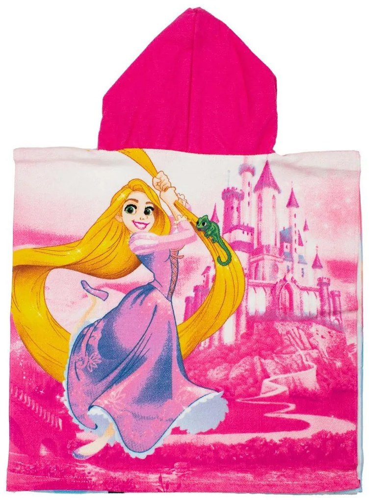 Πόντσο Θαλάσσης Quick Dry Disney Home Princess 24 50X100 Pink 100% Microfiber - Disney Home