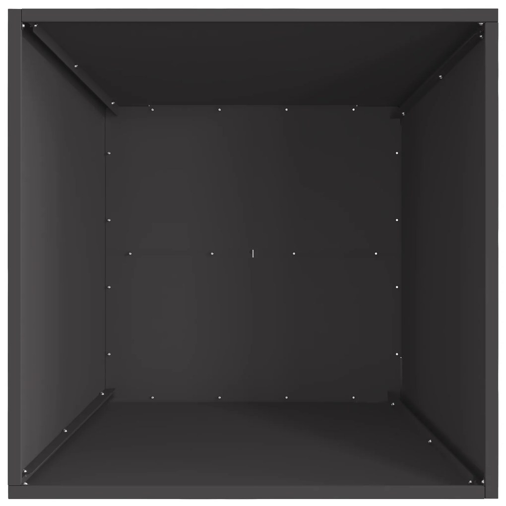 vidaXL Τζάκι Φωτιά Τετράγωνο Μαύρο 60x60x30 εκ. Ατσάλι