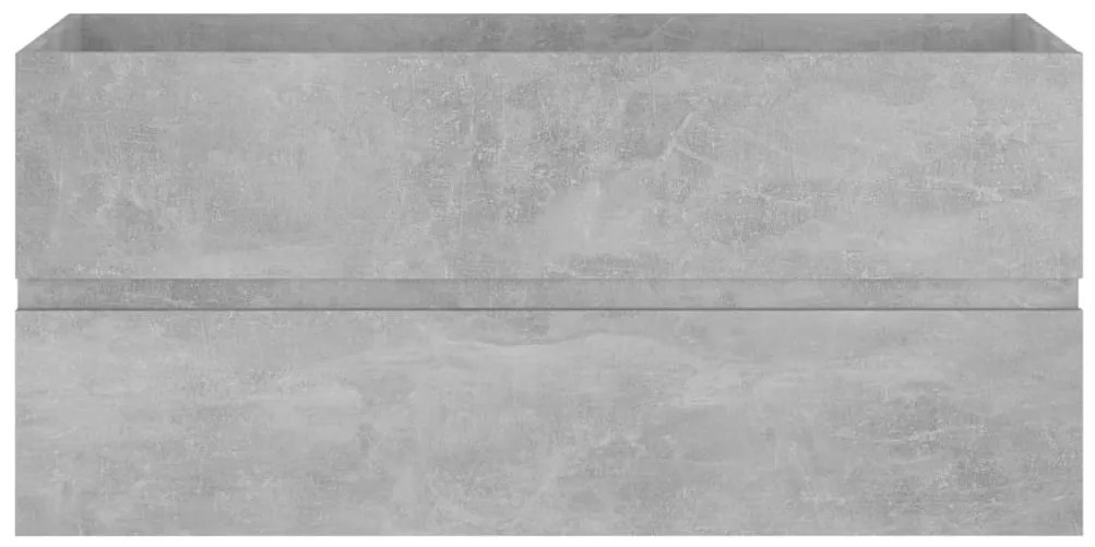 Ντουλάπι Νιπτήρα Γκρι Σκυροδέματος 100x38,5x45 εκ. Επεξ. Ξύλο 804768