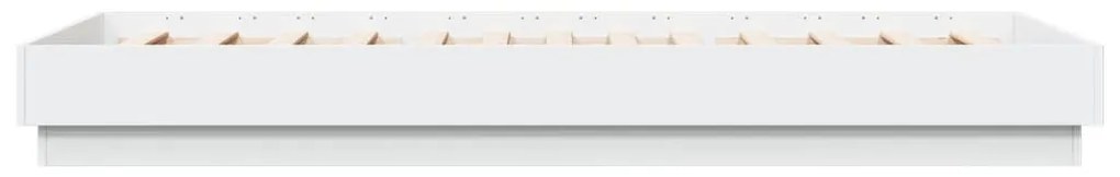 vidaXL Πλαίσιο Κρεβατιού με λυχνίες LED Λευκό 100 x 200 εκ.