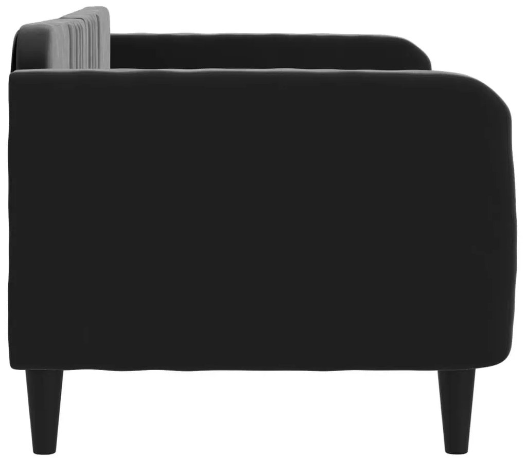 Καναπές Κρεβάτι Μαύρος 80 x 200 εκ. Βελούδινος - Μαύρο
