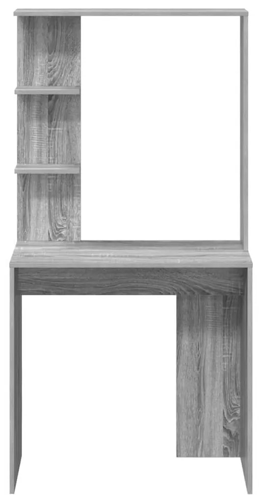 vidaXL Γραφείο Γκρι sonoma 78.5 x 37 x 154.5 εκ Επεξεργασμένο ξύλο