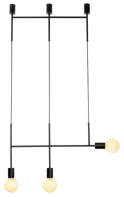 Φωτιστικό Οροφής Τρίφωτο Aca Kyoto TNK853P64BK Black