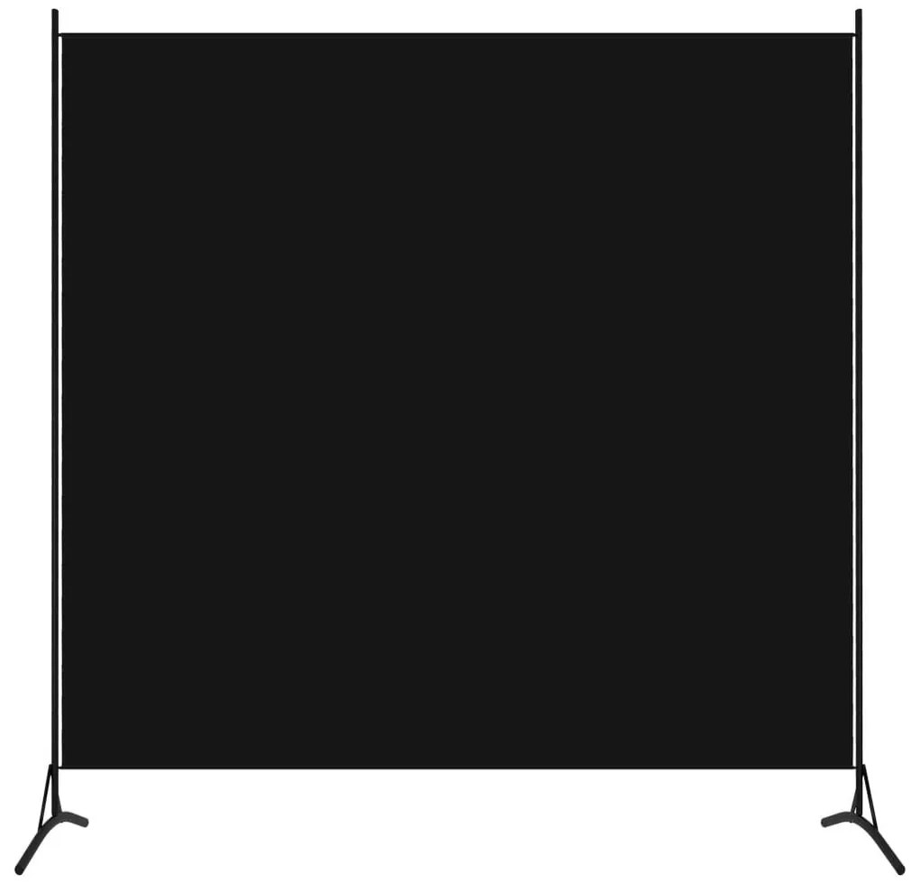 Διαχωριστικό Δωματίου Μαύρο 175 x 180 εκ. Υφασμάτινο - Μαύρο