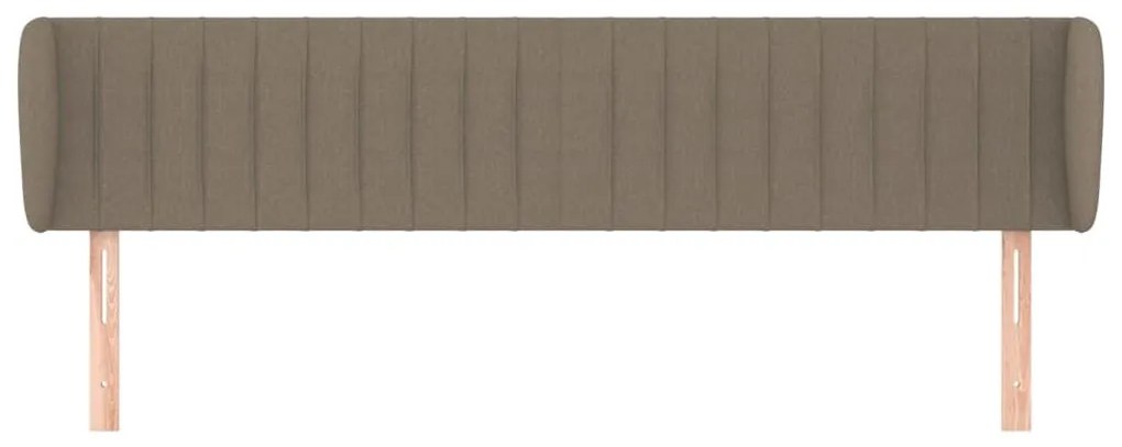 Κεφαλάρι με Πτερύγια Taupe 203 x 23 x 78/88 εκ. Υφασμάτινο - Μπεζ-Γκρι