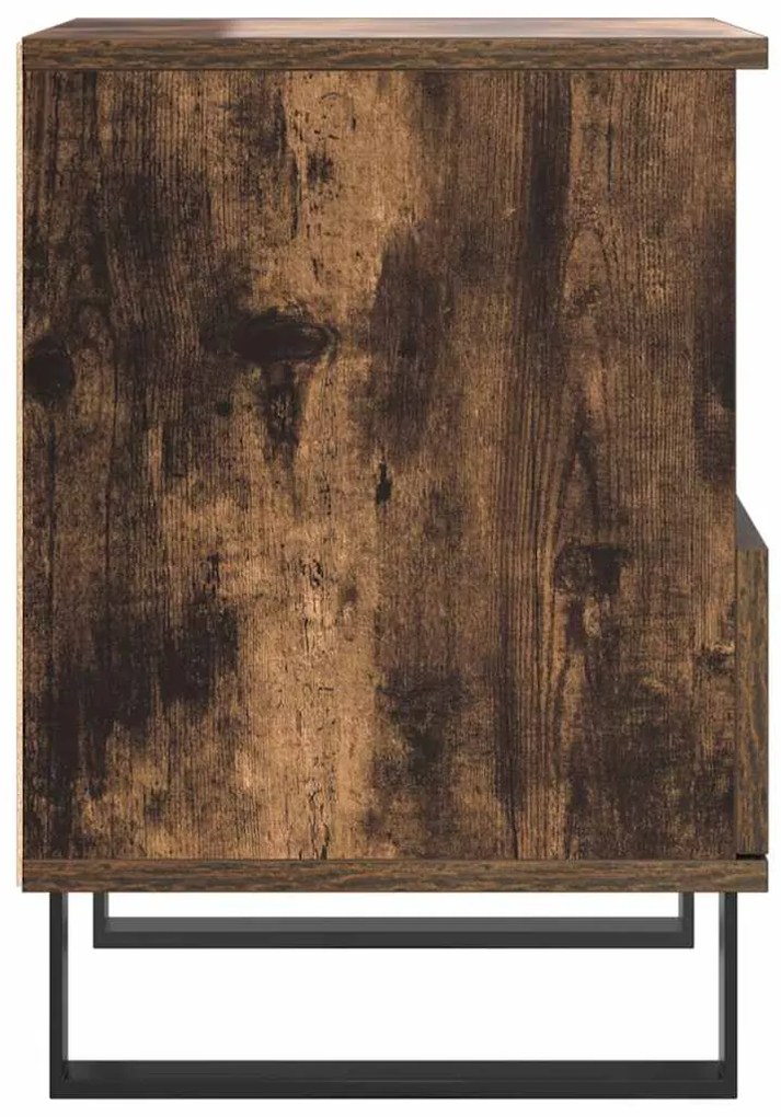 vidaXL Κομοδίνα 2 τεμ. Καπνιστή Δρυς 40 x 35 x 50 εκ. Επεξεργ. Ξύλο