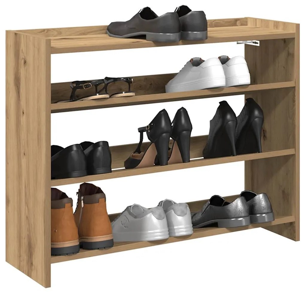 Ράφι παπουτσιών vidaXL Artisan Oak 80x25x62 cm Κατασκευασμένο ξύλο