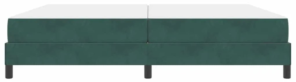 vidaXL Κρεβάτι box spring με στρώμα Σκούρο Πράσινο 200 x 210 cm