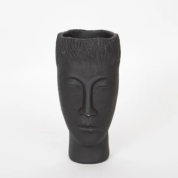 ΒΑΖΟ ΤΣΙΜΕΝΤΕΝΙΟ  ΜΑΥΡΟ 14x12.5x25cm|752-20311