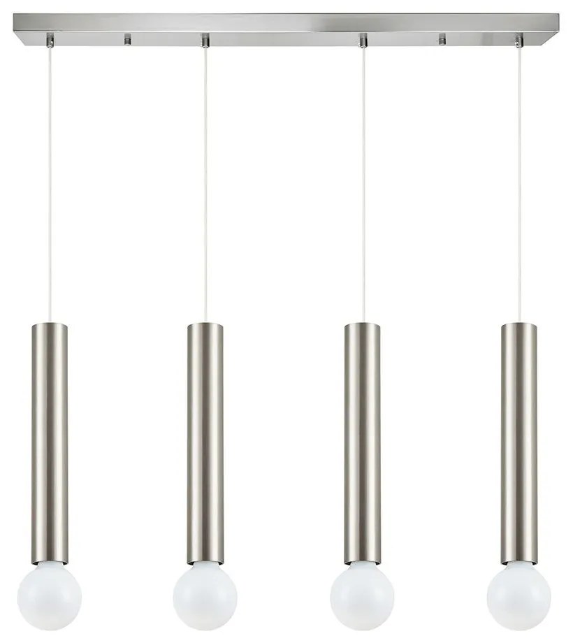 Φωτιστικό Οροφής - Ράγα Adept Tube 77-8664 5,5x300cm 4xE27 60W Nickel Homelighting