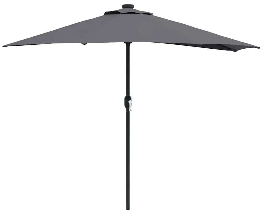 vidaXL Ομπρέλα Κήπου Ανθρακί 294 x 150 x 224 εκ ύφασμα