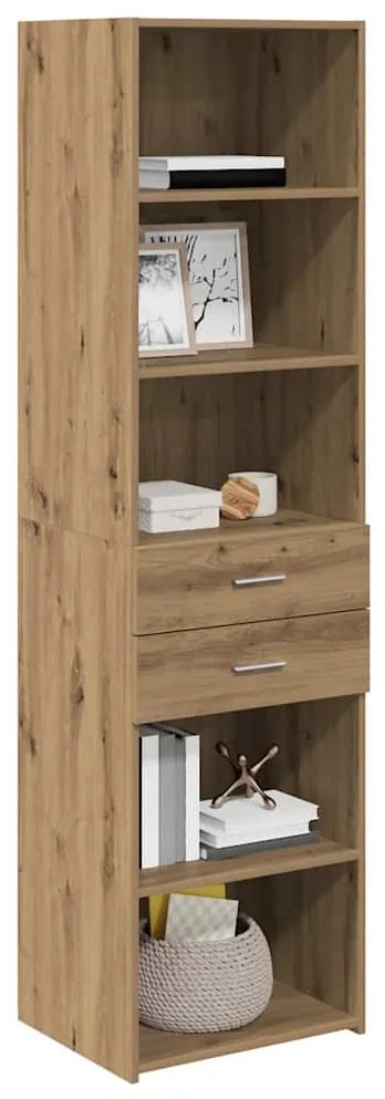 vidaXL Highboard Artisan Oak 50 x 42,5 x 185 εκ. Επεξεργασμένο ξύλο