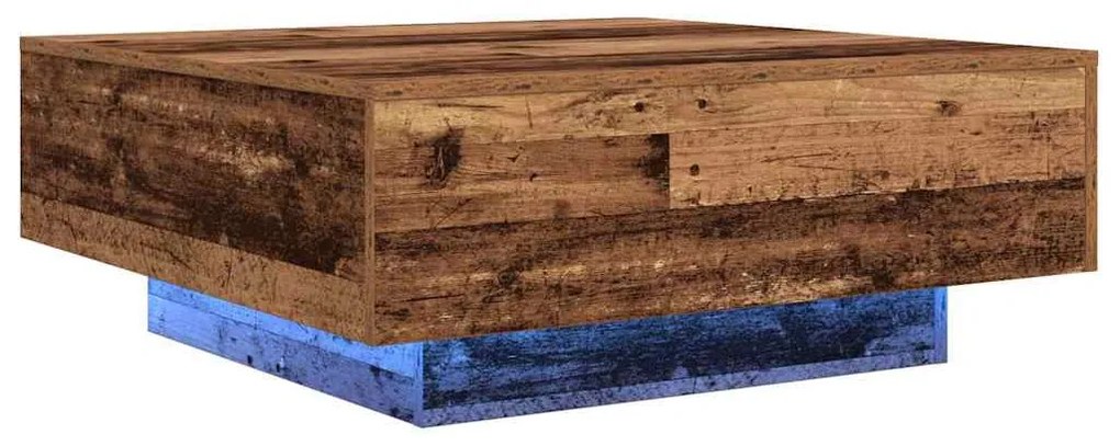 vidaXL Τραπεζάκι σαλονιού Παλιό Ξύλο και Μπλε 80 x 80 x 31 cm