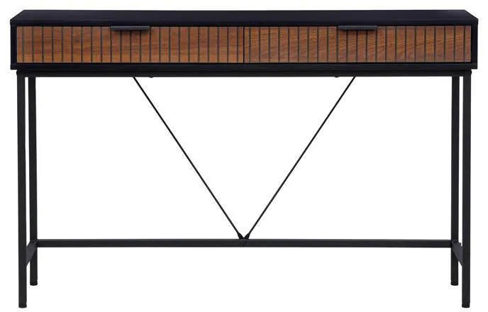 Κονσόλα FL2405 Fylliana Μαύρο - Grey Oak 120x30x76 εκ. 120x30x76 εκ.