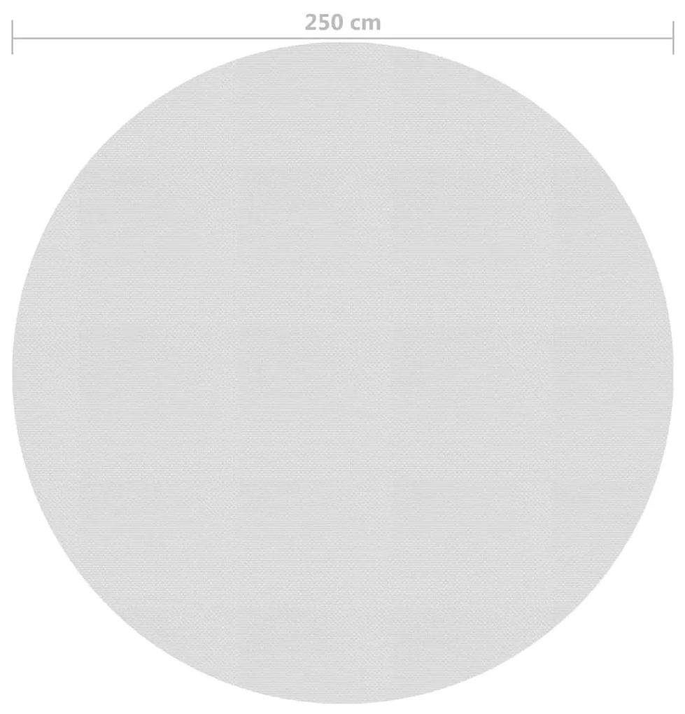 vidaXL Κάλυμμα Πισίνας Ηλιακό Γκρι 250 εκ. από Πολυαιθυλένιο