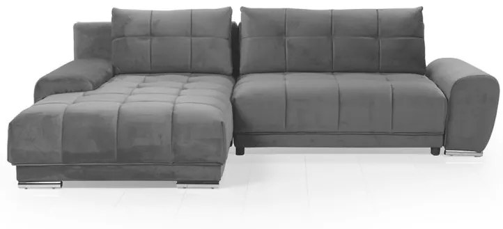 Γωνιακός καναπές κρεβάτι Jacks με αποθηκευτικό χώρο, σκούρο γκρι 273x191x83cm Αριστερή γωνία – CHO-TED-001