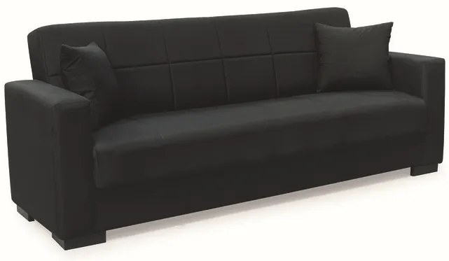 ROVER BLACK ΥΦΑΣΜΑ 3ΘΕΣΙΟΣ ΚΑΝΑΠΕΣ/ΚΡΕΒΑΤΙ ΜΕ ΑΠΟΘ.ΧΩΡΟ 210X80εκ.
