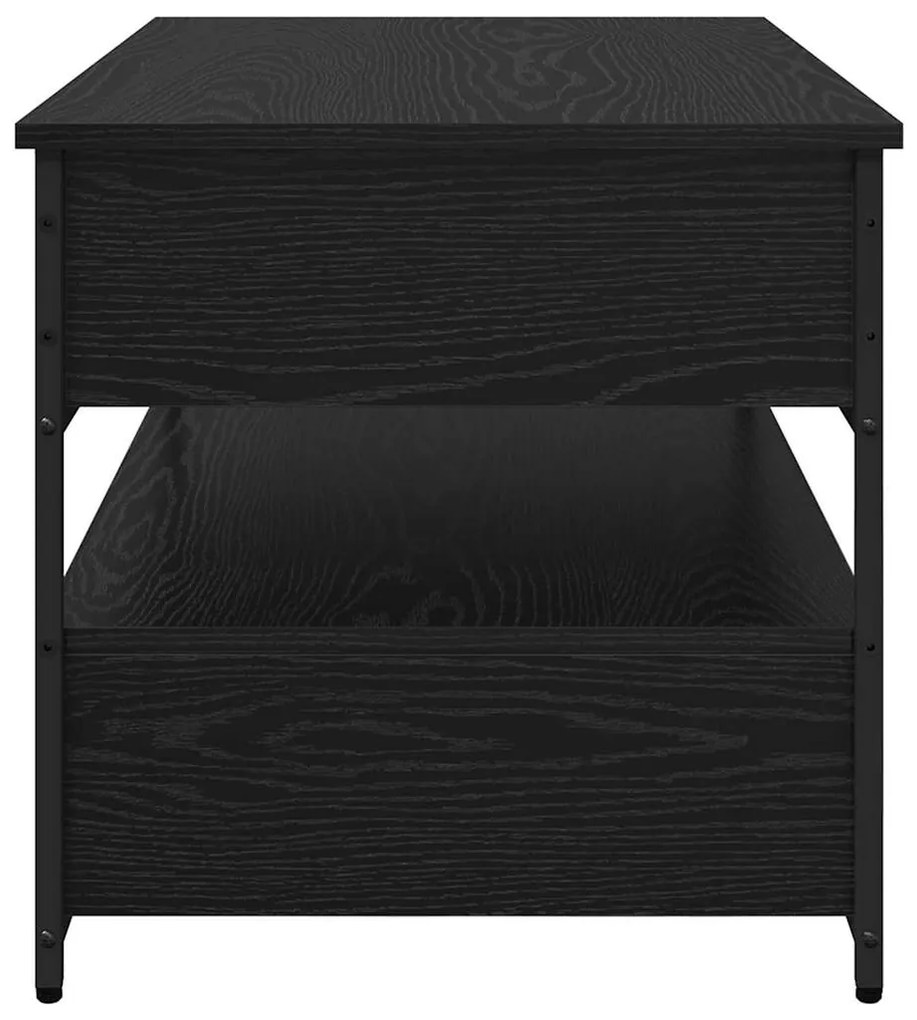 vidaXL Τραπεζάκι σαλονιού με συρτάρι Μαύρη Οξυά 85 x 50 x 50 εκ.