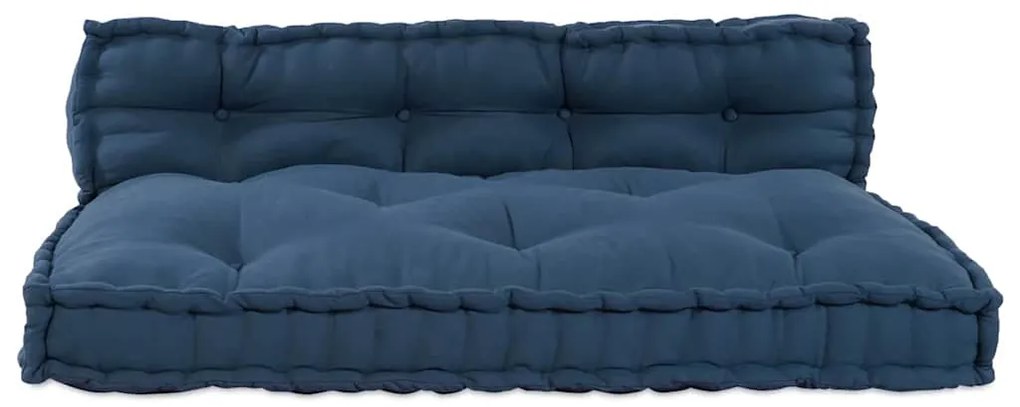 vidaXL Μαξιλάρι για καναπέ παλέτας 2 pcs Ινδικο ύφασμα