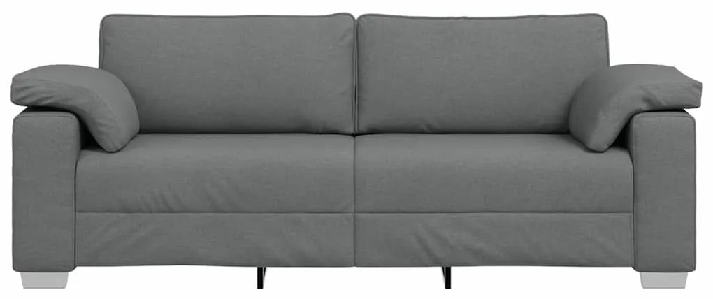 vidaXL Καναπές με μαξιλάρι Σκούρο γκρι 219 x 77 x 82 εκ ύφασμα