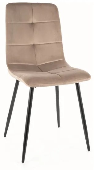 KRZESŁO IVO VELVET CZARNY STELAŻ/C. BEŻ BLUVEL 40 DIOMMI-80-2862