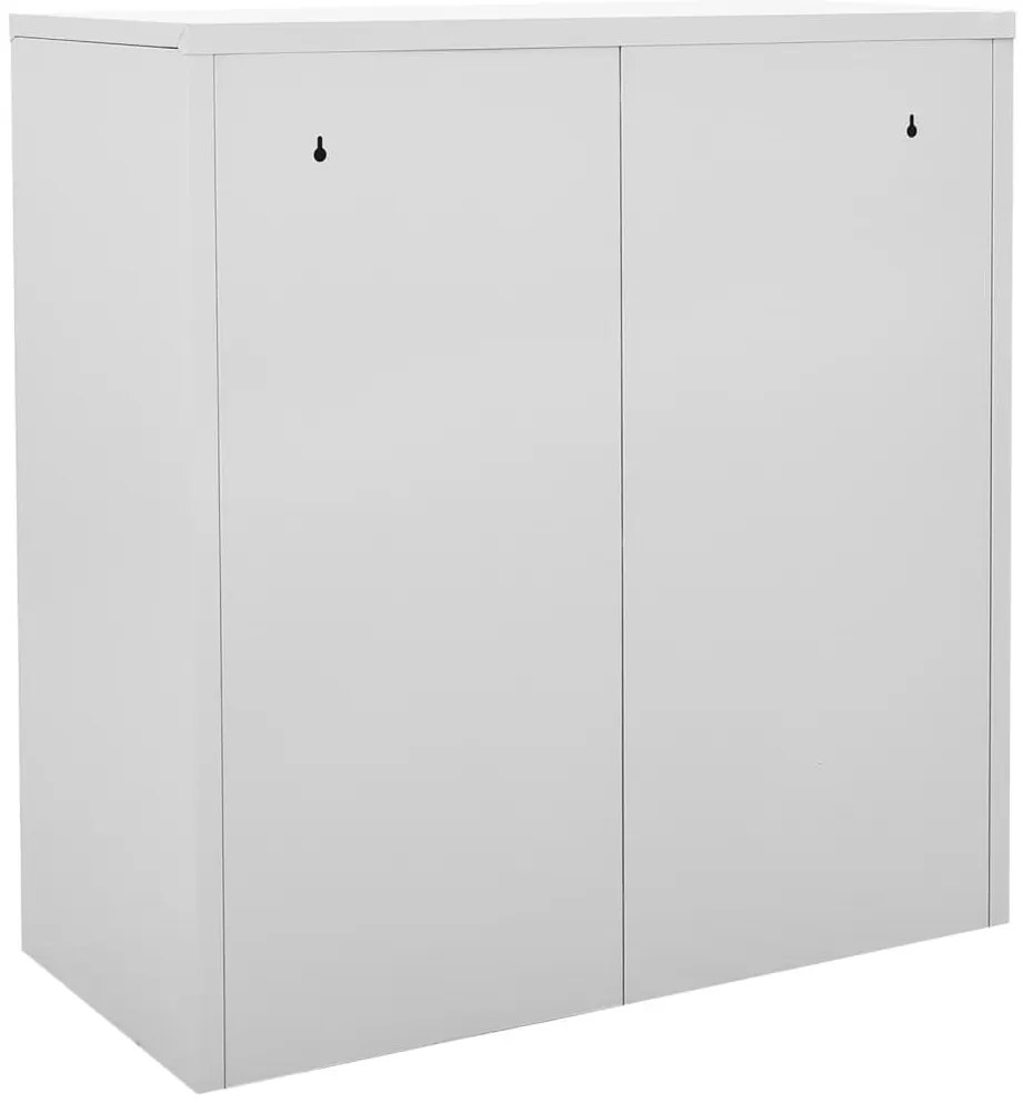 vidaXL Φοριαμοί 2 τεμ. Ανοιχτό Γκρι/Κόκκινο 90x45x92,5 εκ. Ατσάλινοι