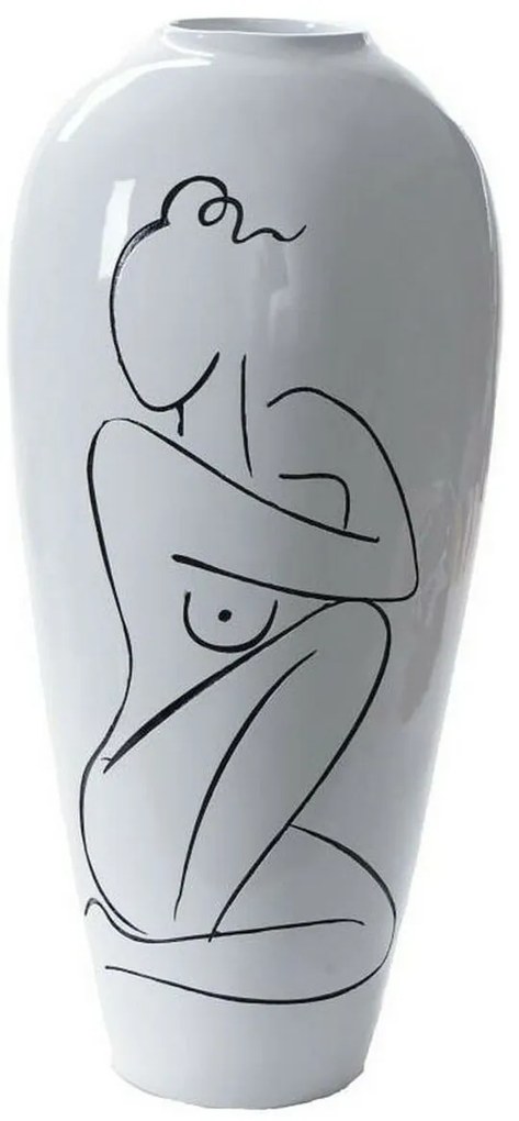 Βάζο DKD Home Decor Αφηρημένο Λευκό Ρητίνη Σύγχρονη (34 x 34 x 73.5 cm)