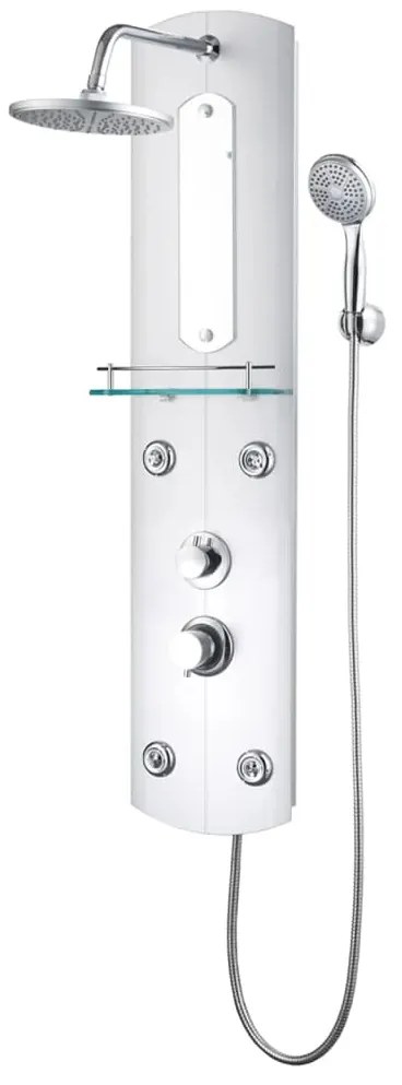 vidaXL Στήλη Ντους Υδρομασάζ Ασημί 25 x 43 x 110 εκ.
