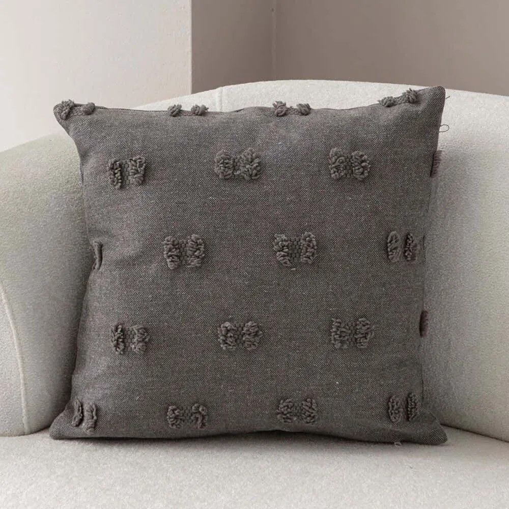 Μαξιλαροθήκη Διακοσμητική Tuffet 881PCR1603 Grey Aberto Design 43X43 Πολυέστερ