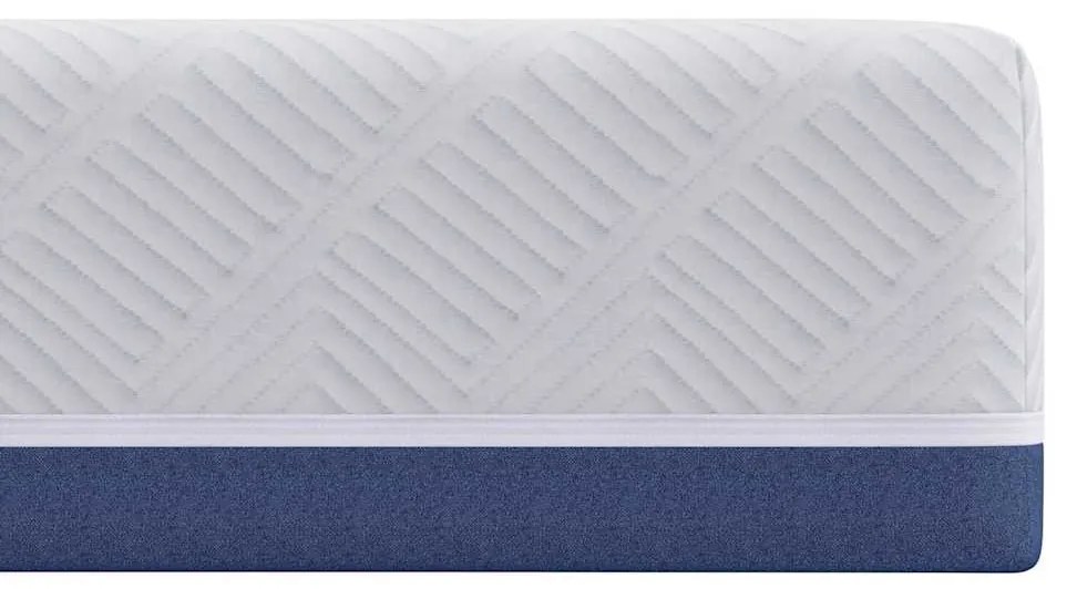 vidaXL Στρώμα Λευκό και Μπλε 70 x 200 cm Pěna